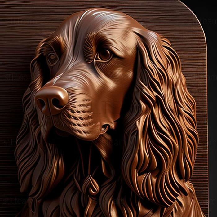 3D модель Филд-спаниель собака (STL)